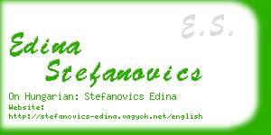 edina stefanovics business card